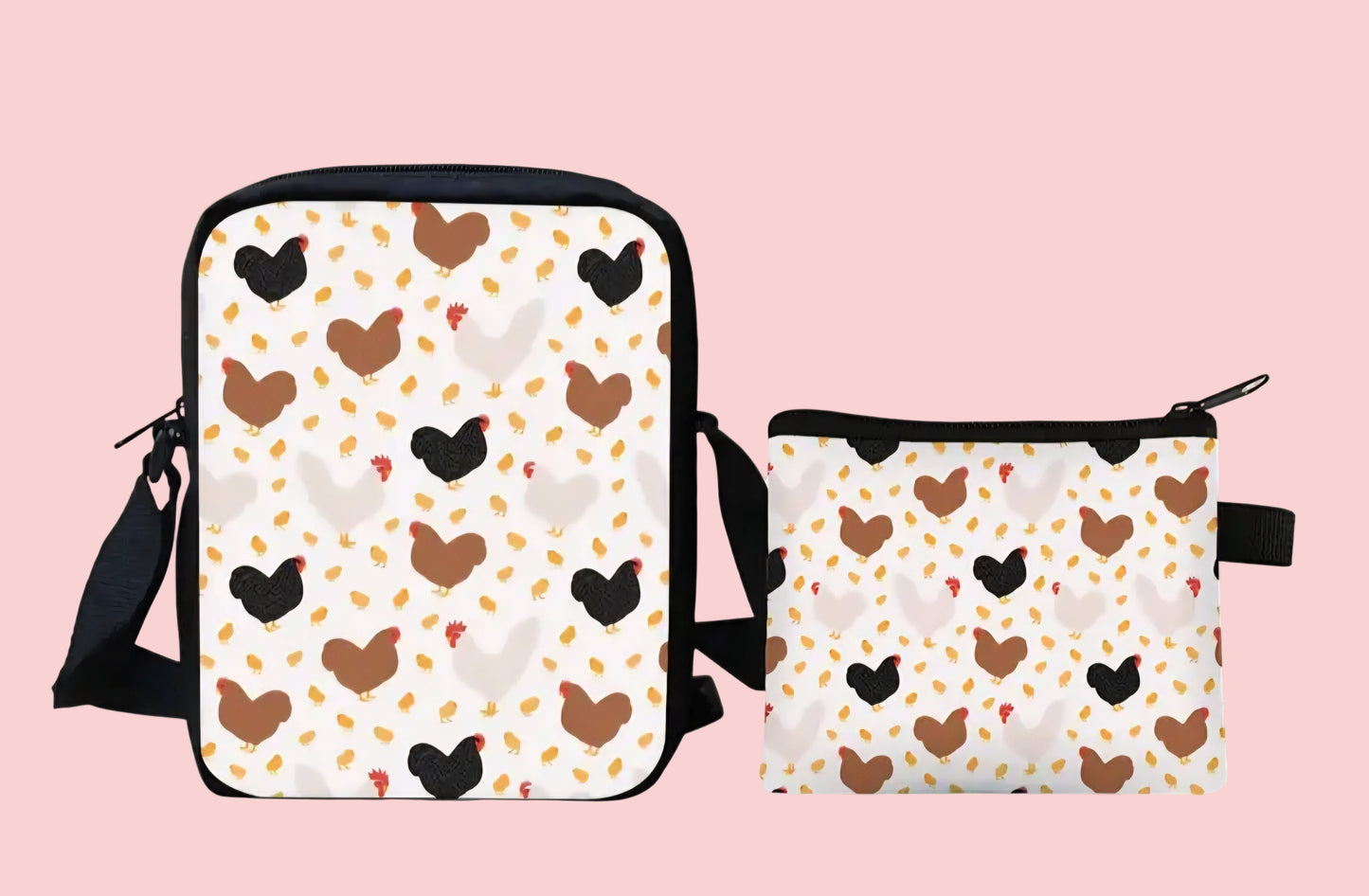 Cross-Body Bag w/ Matching Zipper Wallet/Bag