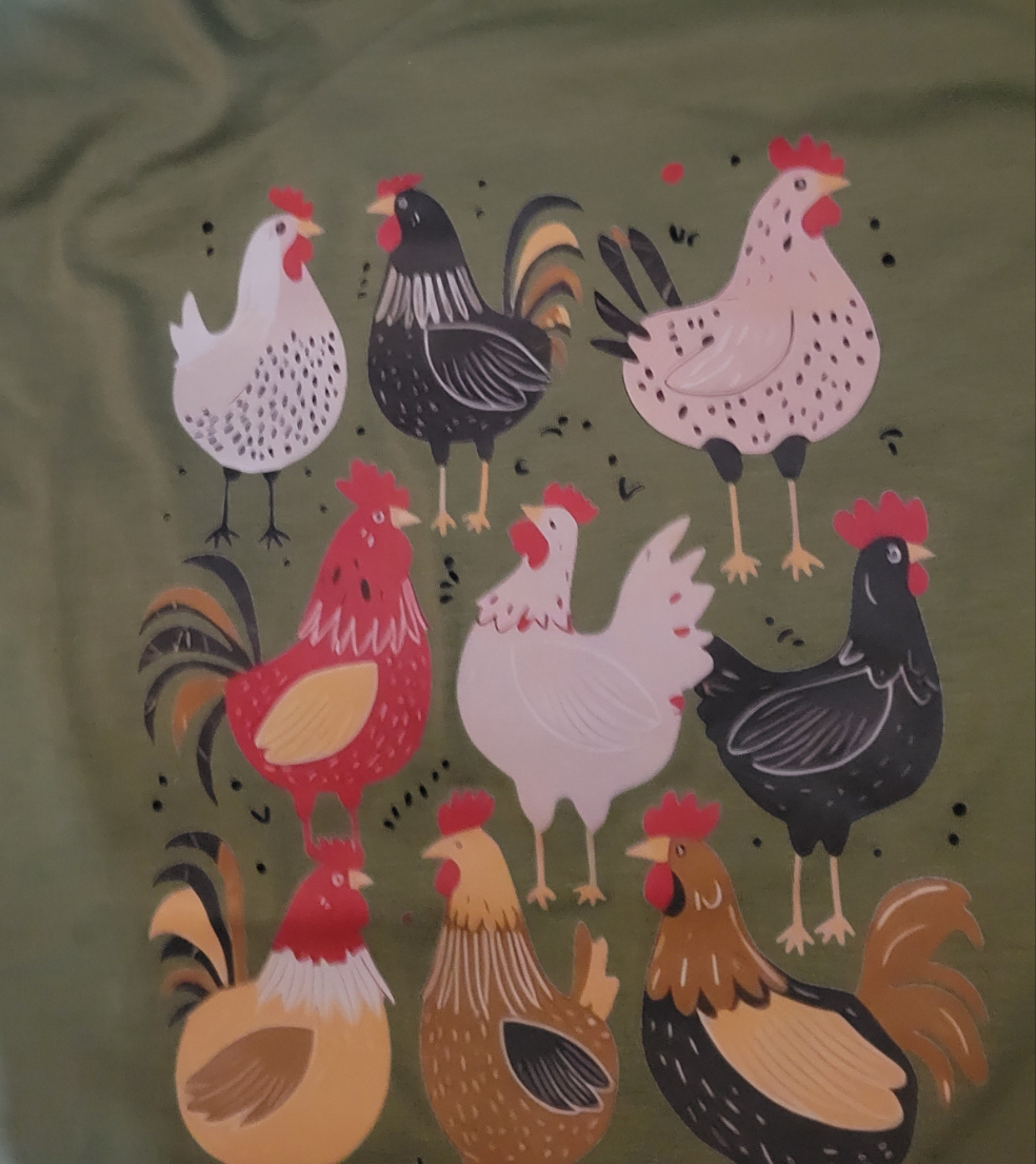 STYLIZED CHICKEN T-SHIRT SIZE LG