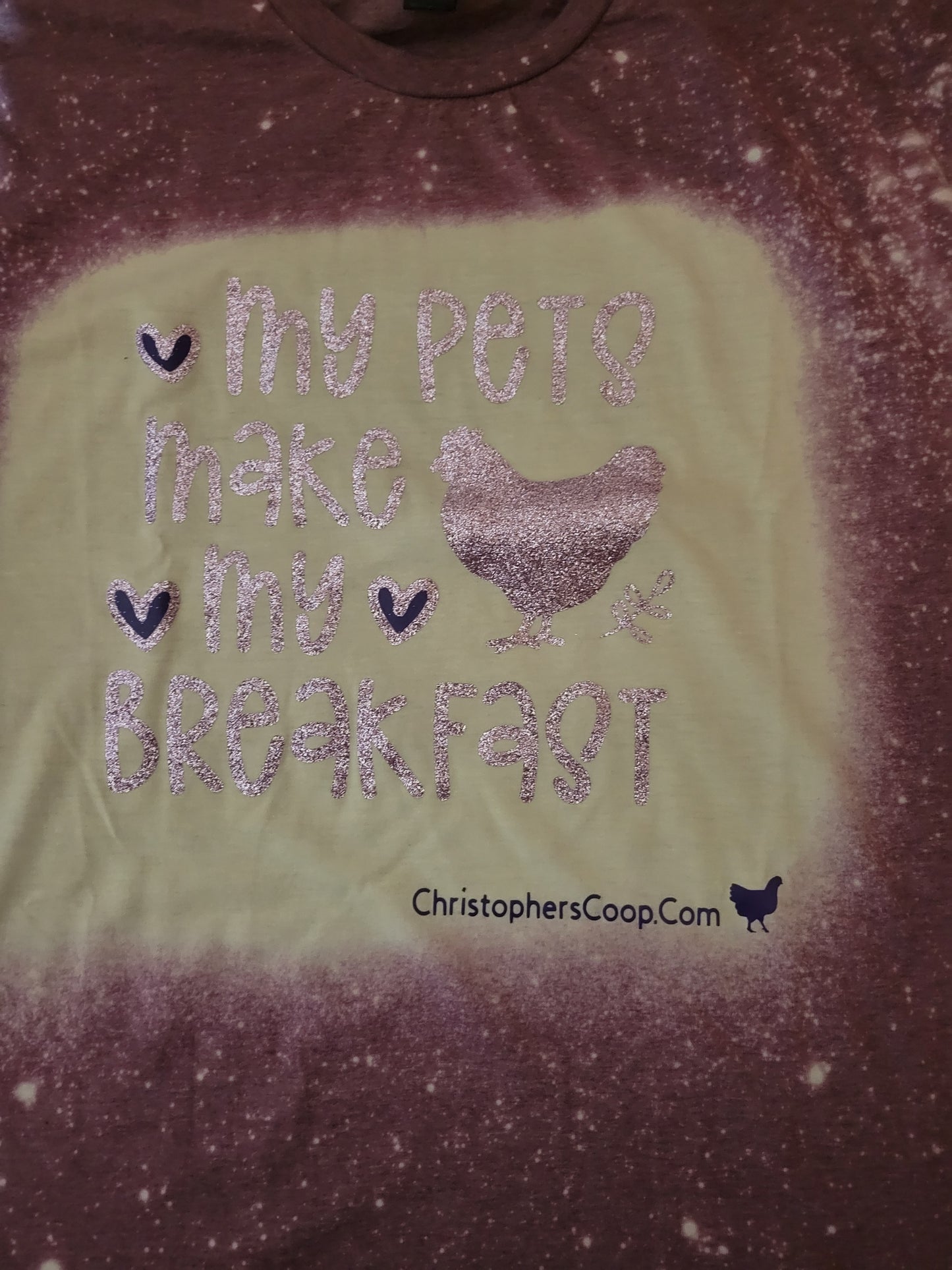 2XL GRAPHIC T-SHIRT "PETS MAKE MY BREAKFAST"