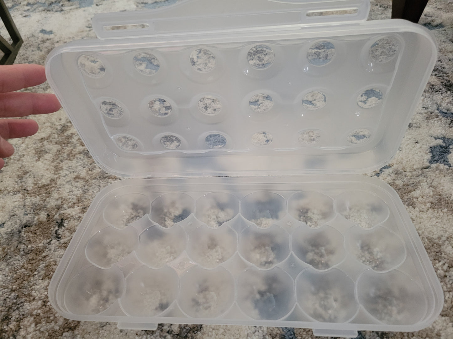 18 CELL PLASTIC EGG STORAGE CONTAINER