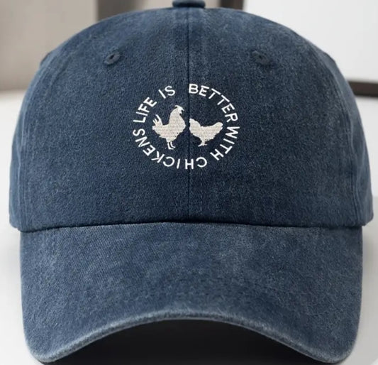 Ball Cap (Life is Better with Chickens)