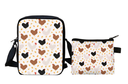 Cross-Body Bag w/ Matching Zipper Wallet/Bag
