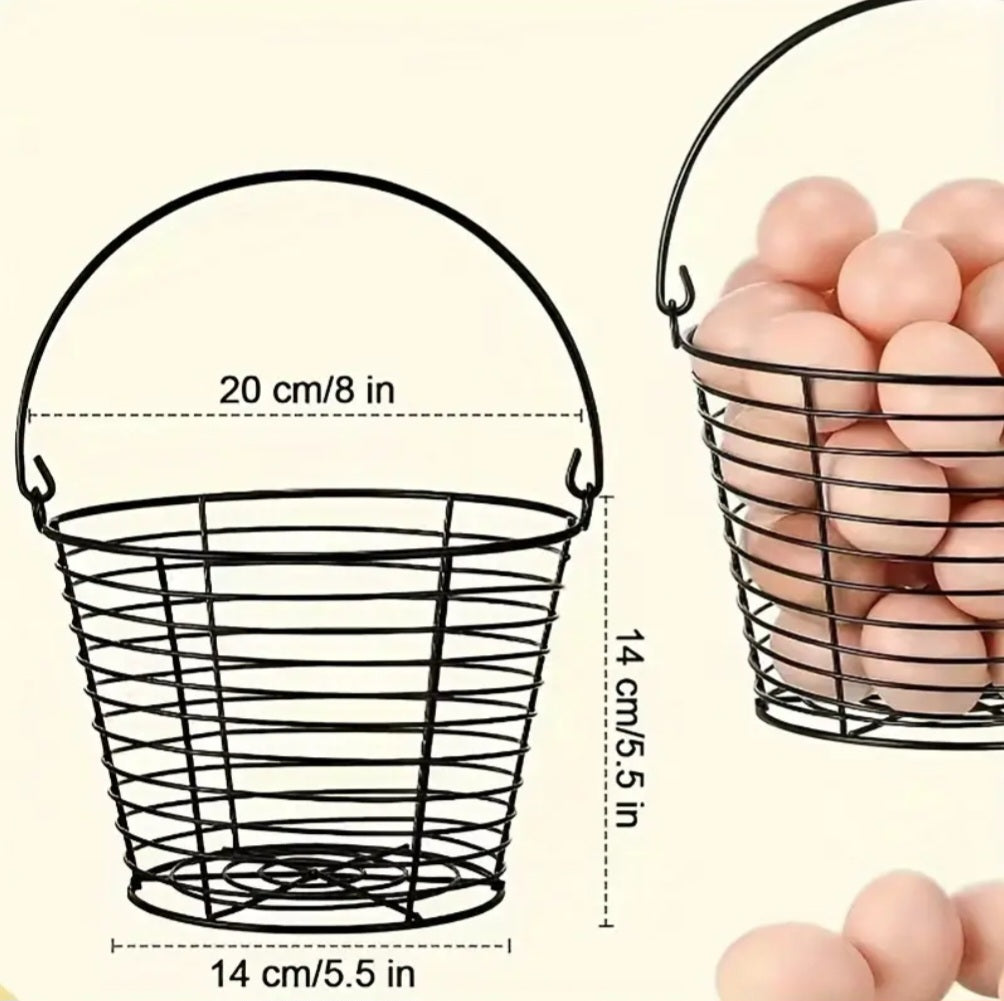 Egg Collection Basket - Black