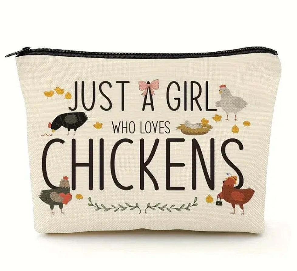 COSMETIC BAG WITH ZIPPER CLOSURE