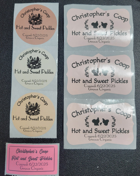 Small Batch Canning Labels