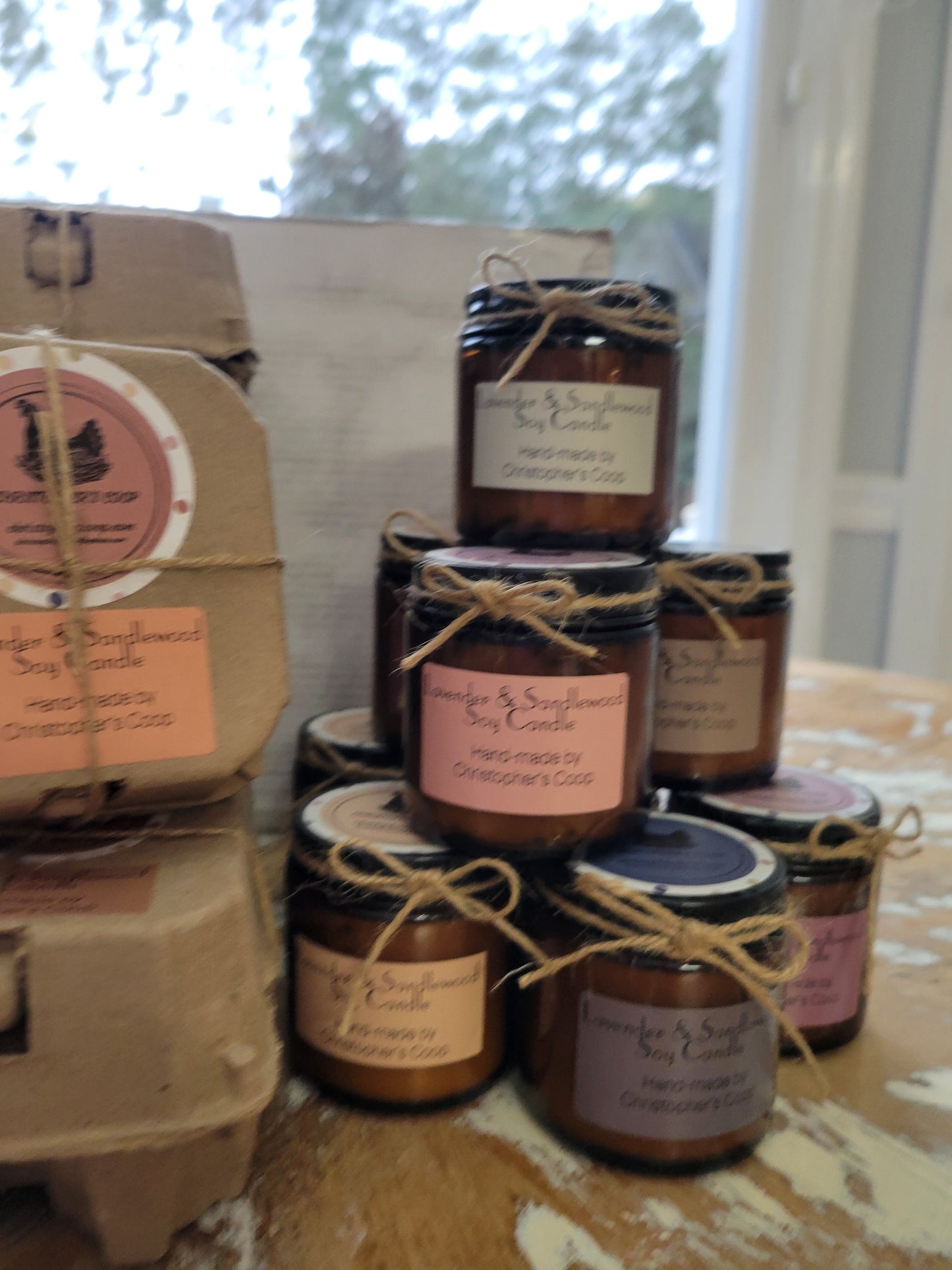 Lavendar and Sandlewood Soy Candle