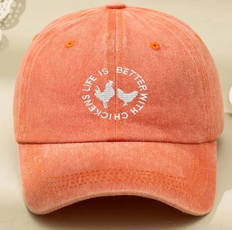 Ball Cap (Life is Better with Chickens)