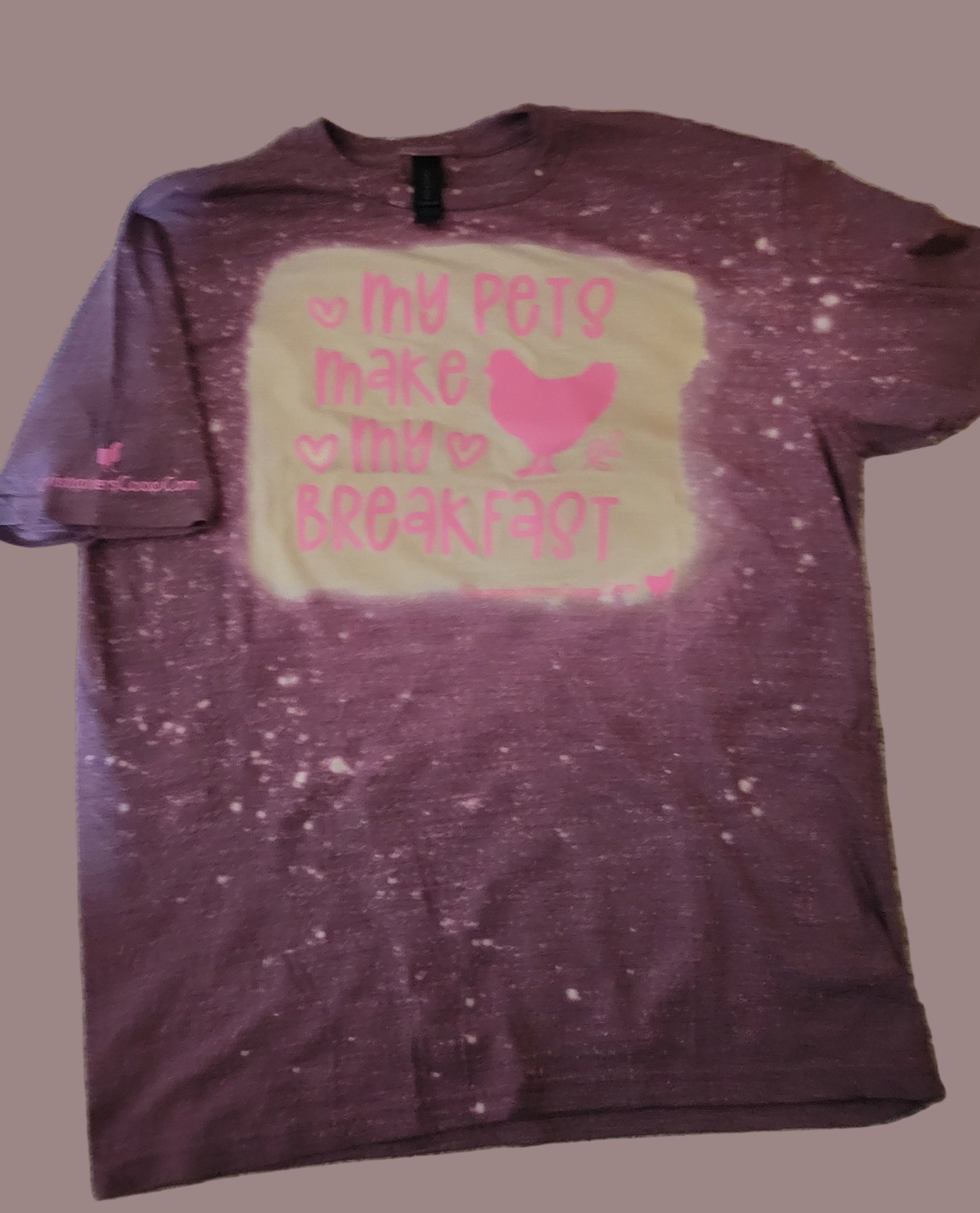 2XL GRAPHIC T-SHIRT "PETS MAKE MY BREAKFAST"