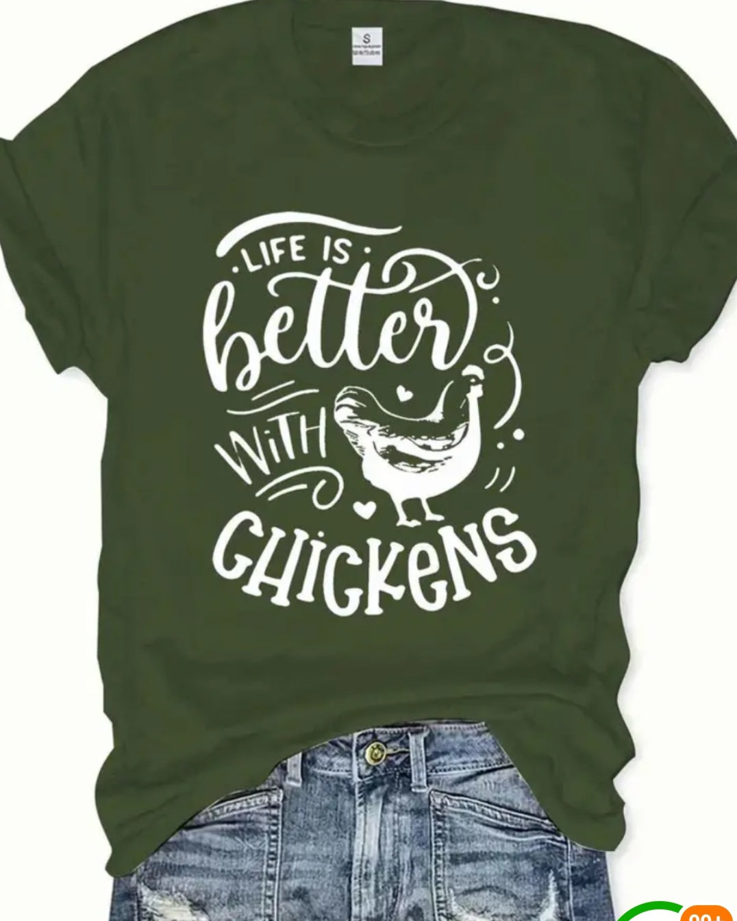Women's T-SHIRT (Life is Better with Chickens)