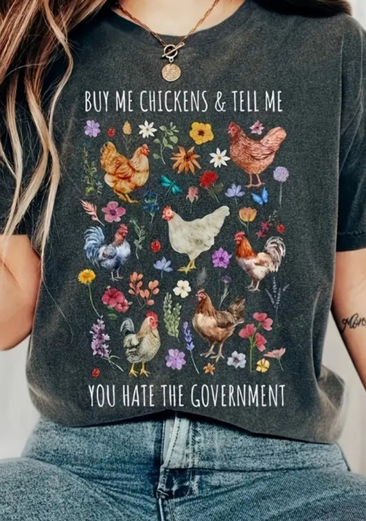 Women's T-SHIRT (Buy me Chickens)