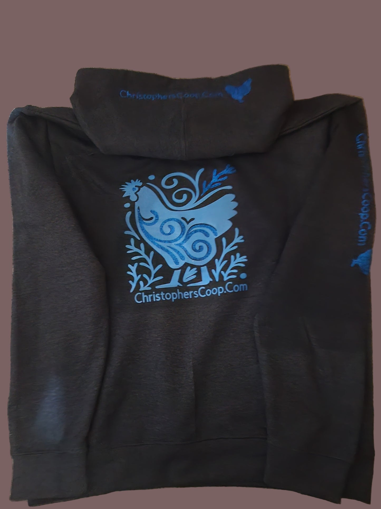 2XL CHRISTOPHER'S COOP HOODIE BLOCK HEN GRAPHIC