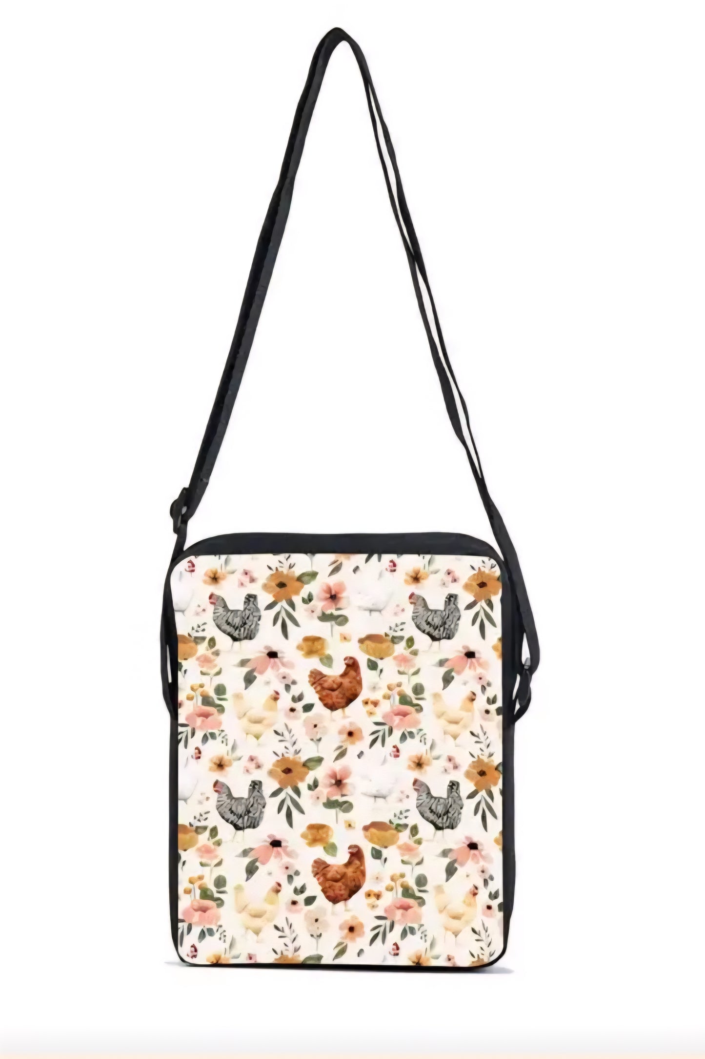 CROSS-BODY CHICKEN AND FLOWERS BAG!