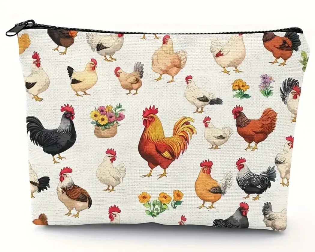 COSMETIC BAG WITH ZIPPER CLOSURE
