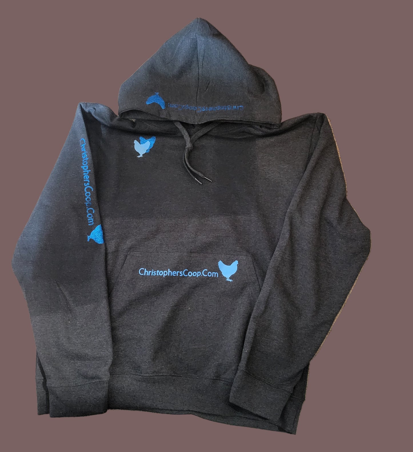 2XL CHRISTOPHER'S COOP HOODIE BLOCK HEN GRAPHIC
