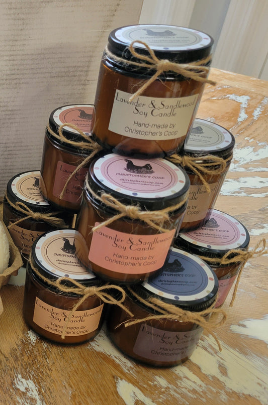 Lavendar and Sandlewood Soy Candle