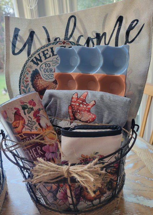 Crazy Chicken Lady Gift Basket Medium